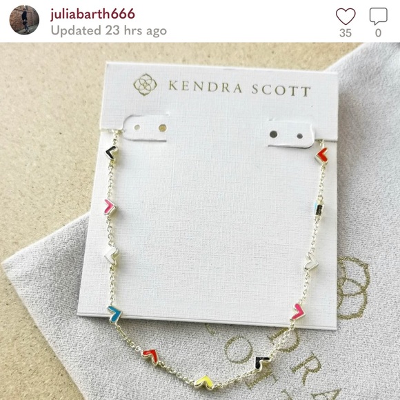 KENDRA SCOTT Haven Heart Necklace In Multi Mix - Picture 12 of 13